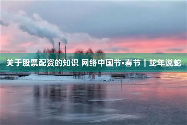 关于股票配资的知识 网络中国节•春节｜蛇年说蛇