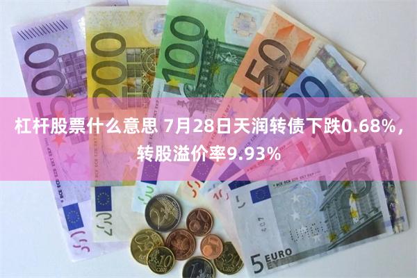 杠杆股票什么意思 7月28日天润转债下跌0.68%，转股溢价率9.93%